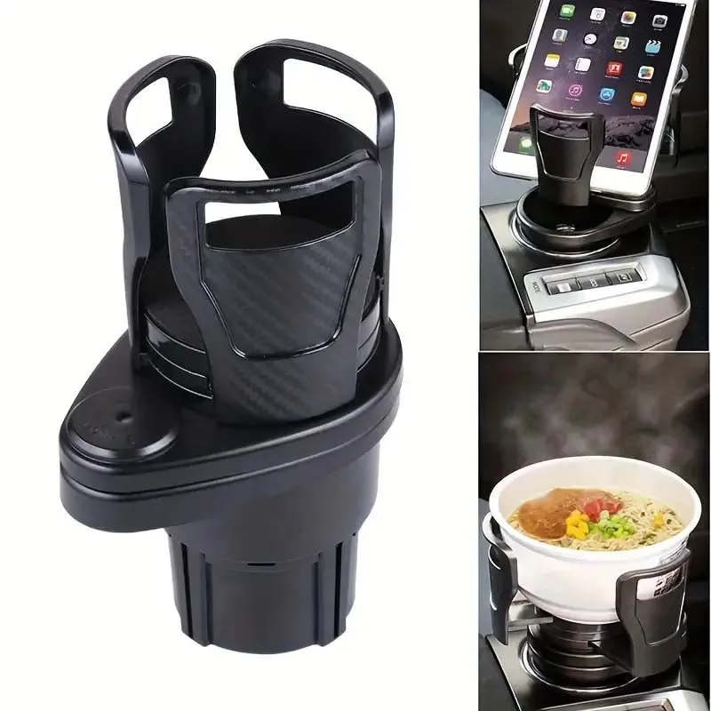 Adjustable Dual Car Cup Holder with Phone Holder & Aromatherapy Organizer | Perfect Fit