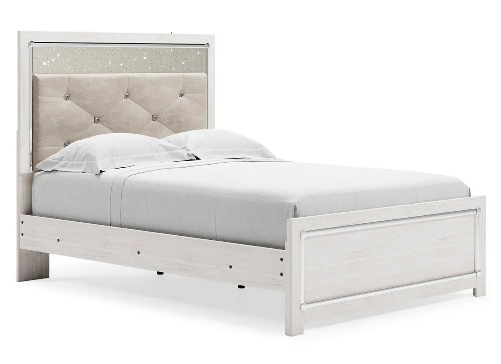 Altyra Gray/White Full Panel Bed