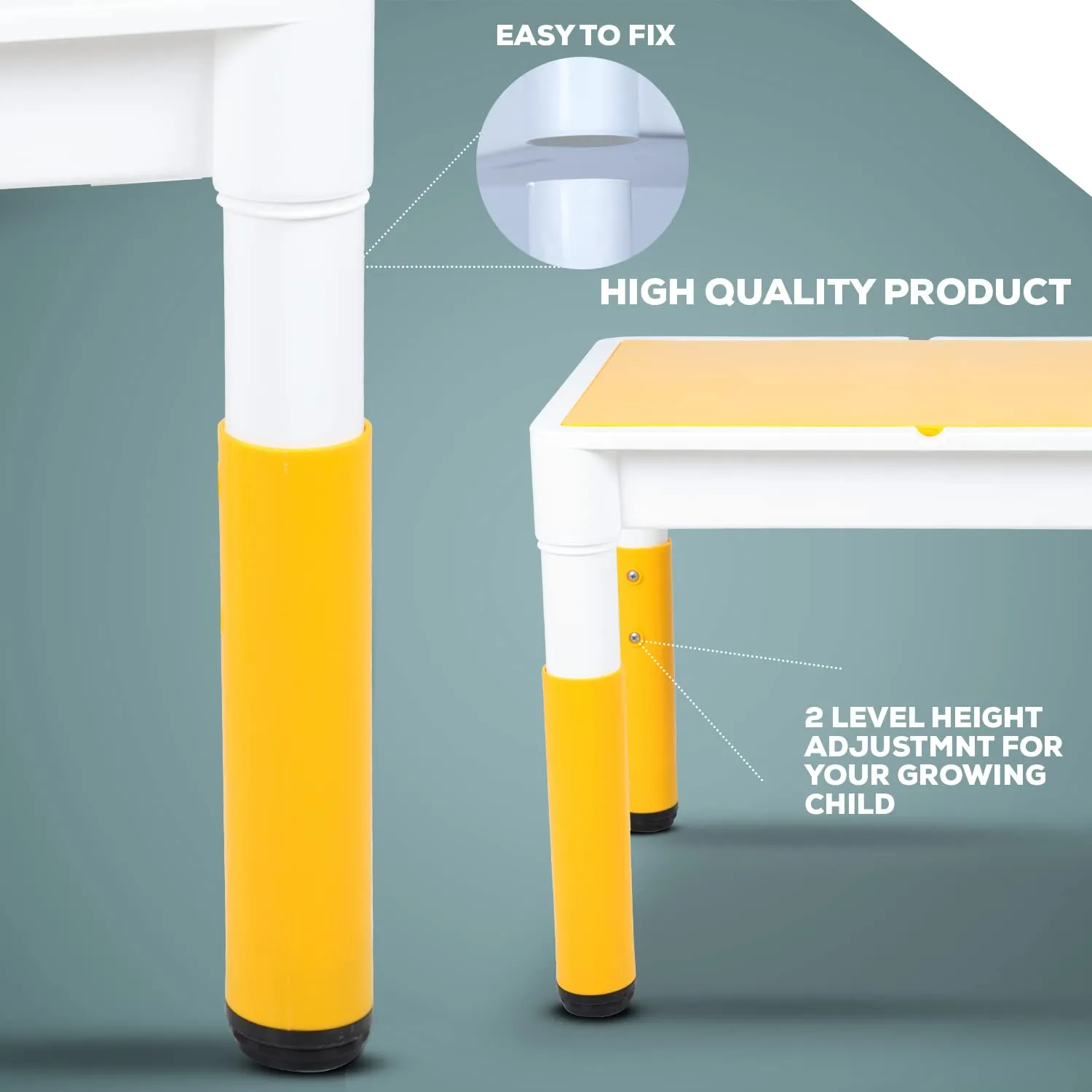 BAYBEE 2 in 1 Multi-Purpose Study Table for Kids with Adjustable Height