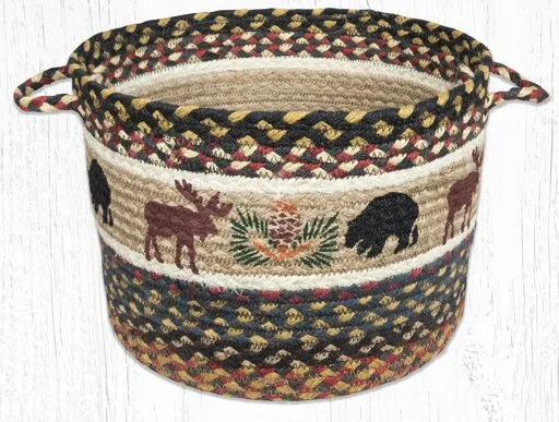 Bear/Moose Braided Jute Utility Basket