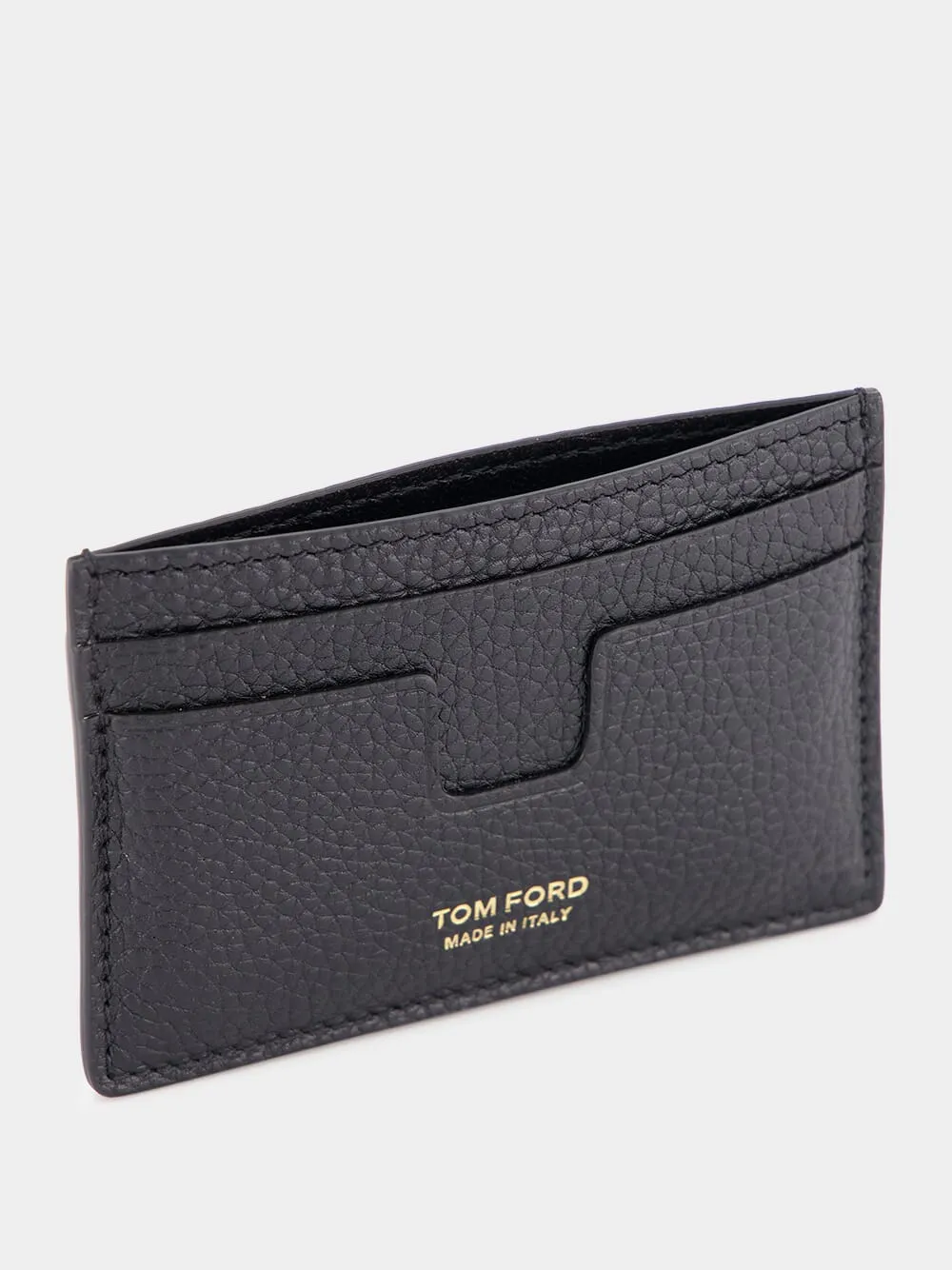 Black Grain Leather Card Holder