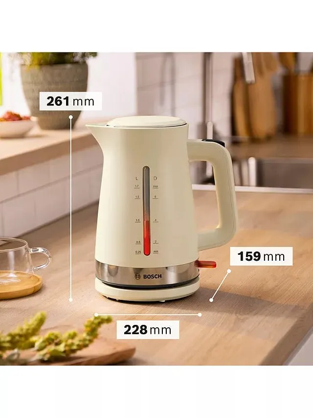 Bosch TWK4M227GB 1.7 Litre Cordless Kettle - Cream