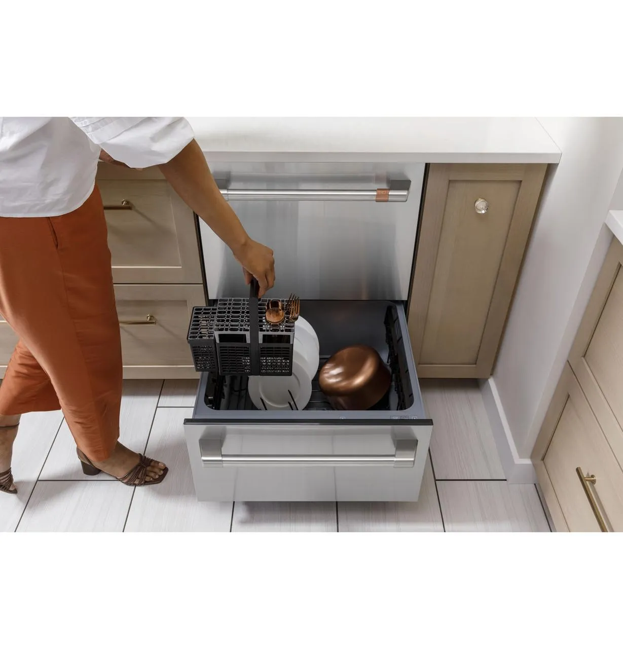 Cafe CDD420P2TS1 Caf(eback)™ Dishwasher Double Drawer