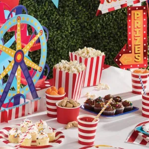 Carnival Popcorn Boxes with Cello Bag (x8)