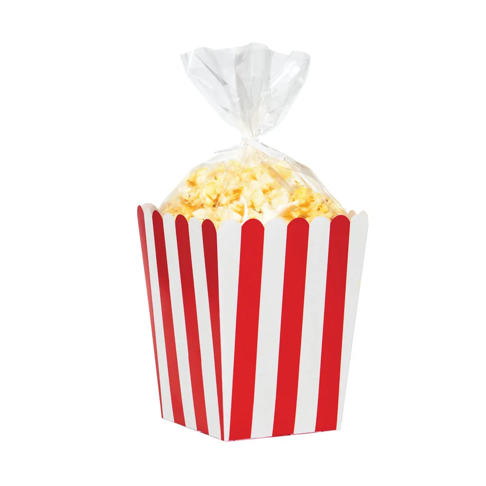 Carnival Popcorn Boxes with Cello Bag (x8)