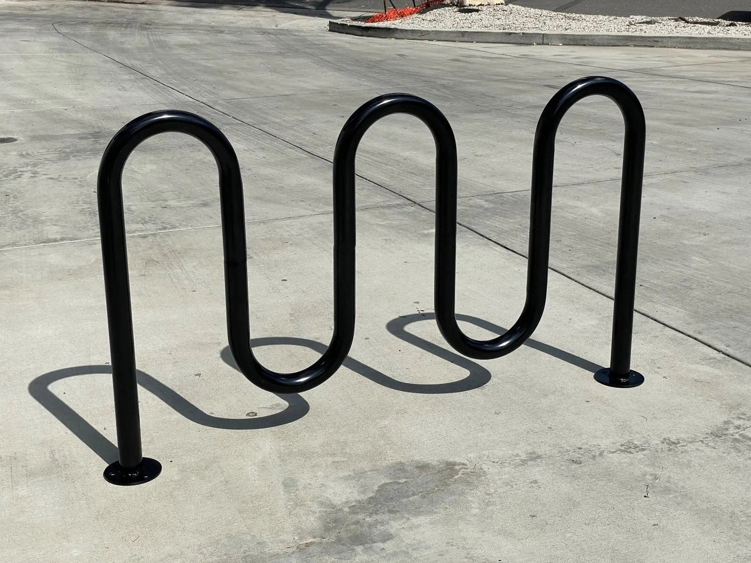 Commercial 5-Loop Wave Bike Rack - 7 Bike Capacity