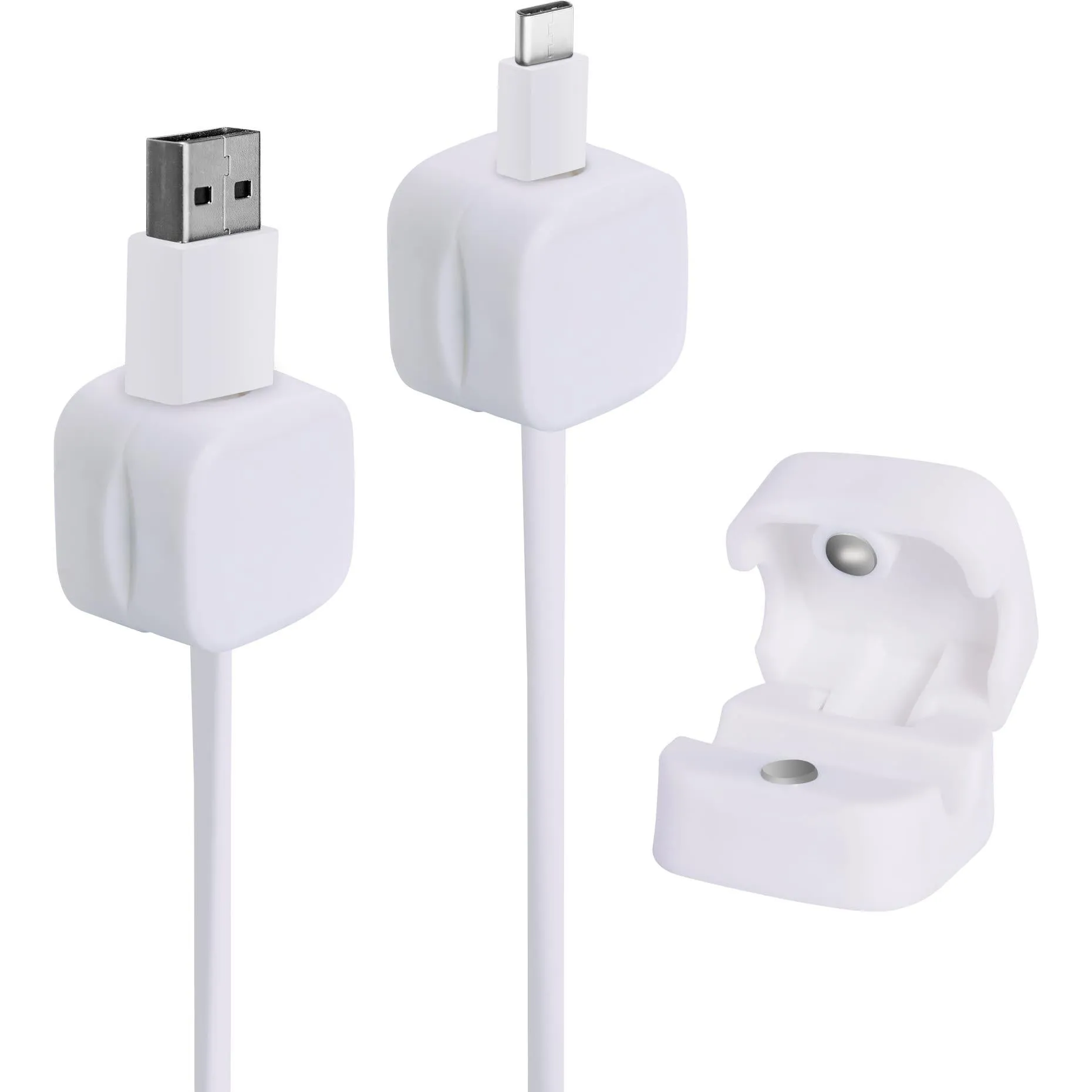 Crest Magnetic Cable Holders 6 Pack (White)