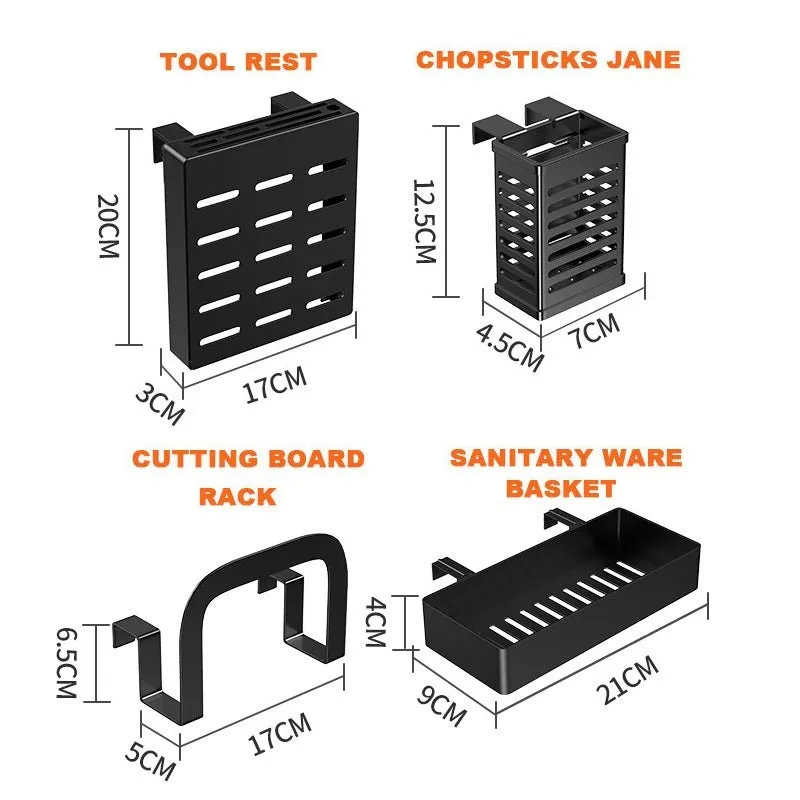 Dish Drying Rack Holder Drain caddy Kitchen Drainer Storage Over Sink Organiser Enclosed Storage