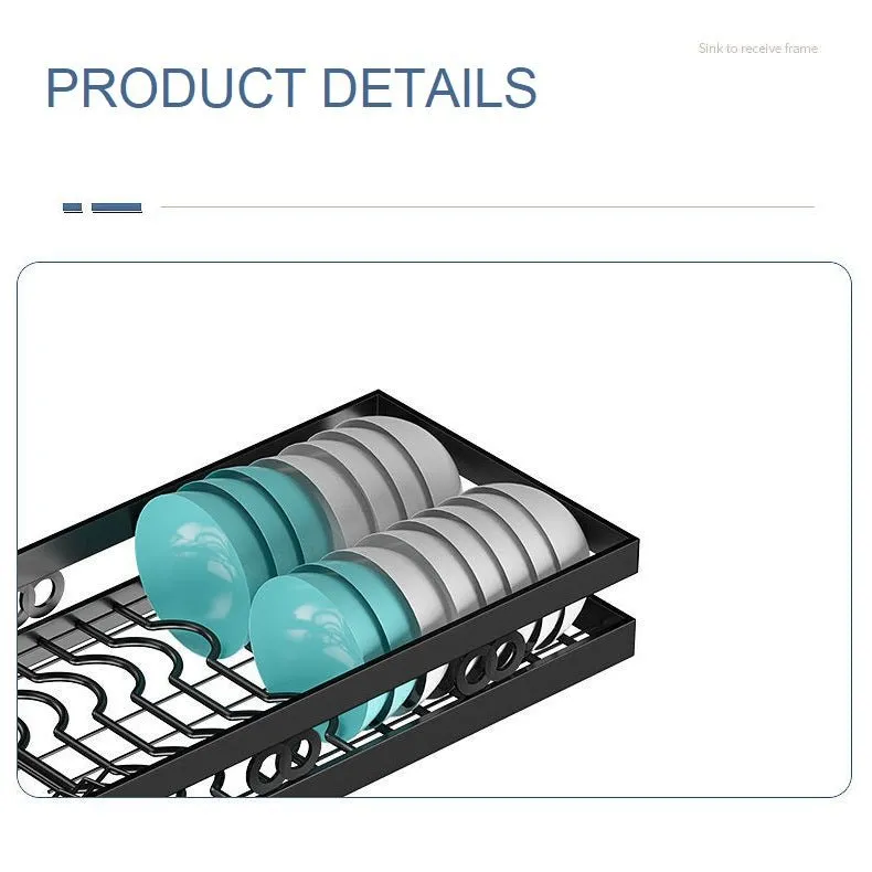 Dish Drying Rack Holder Drain caddy Kitchen Drainer Storage Over Sink Organiser