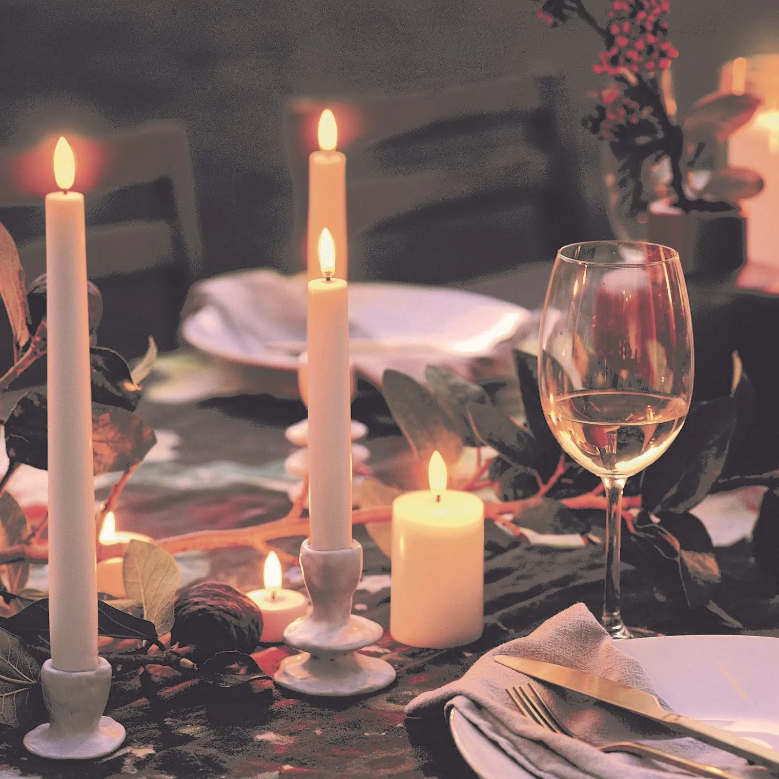 Faux LED Dinner Candle - Three Sizes