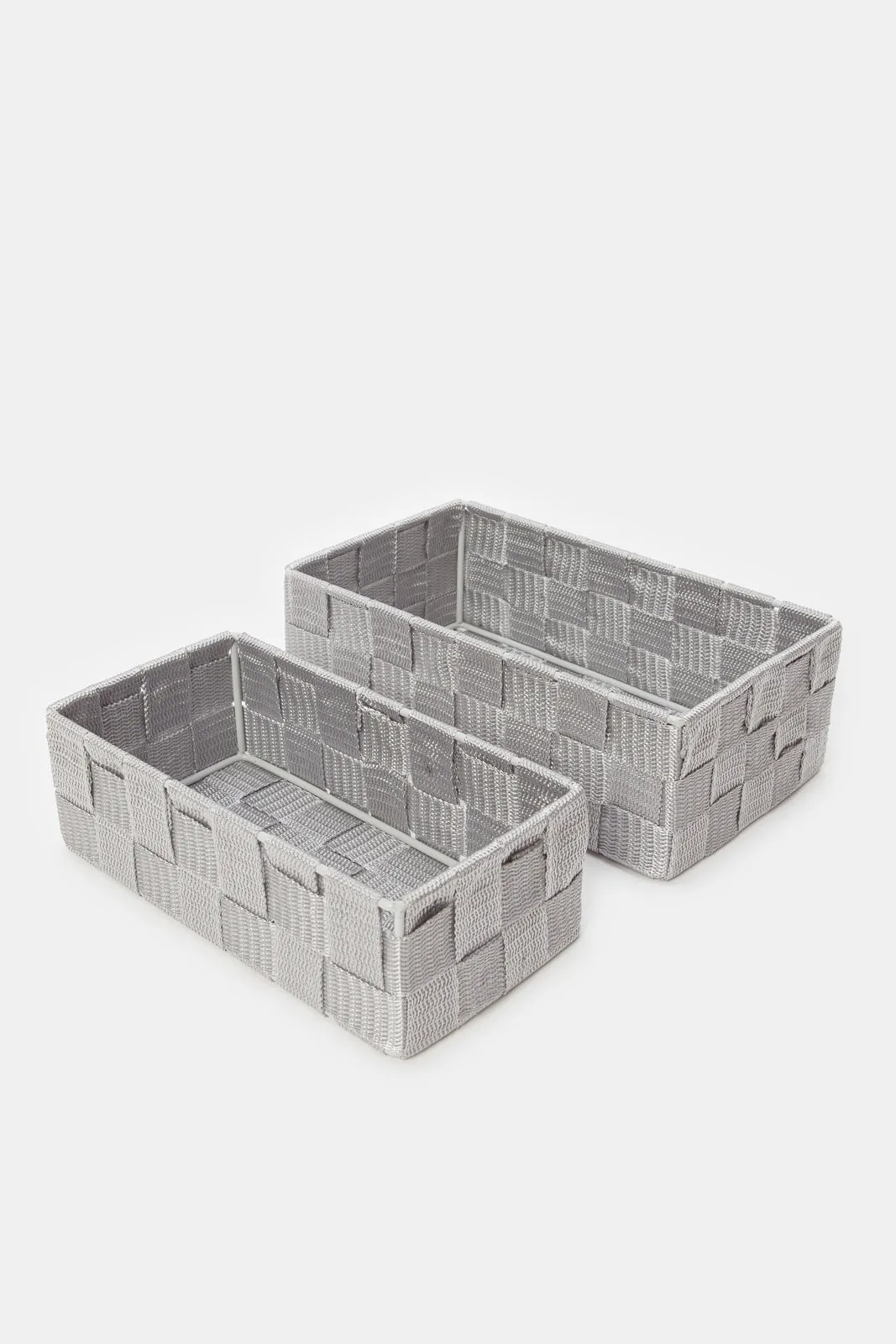 Grey Storage Basket Set (2 Piece)