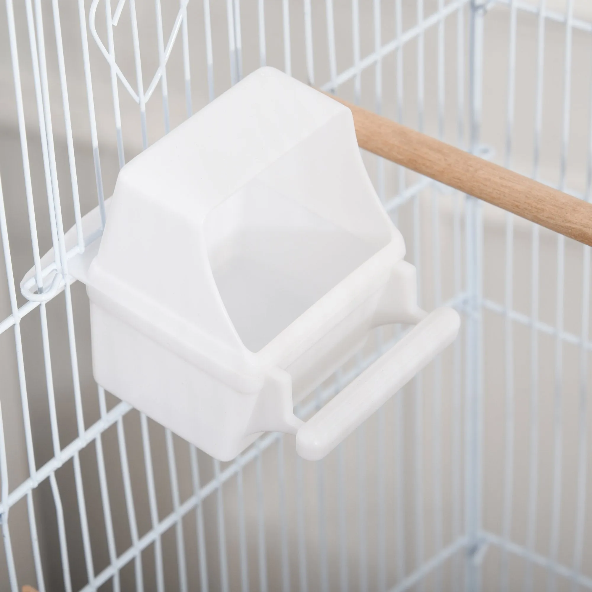 Grille 153cm Bird Cage Wheeled White by Pawhut