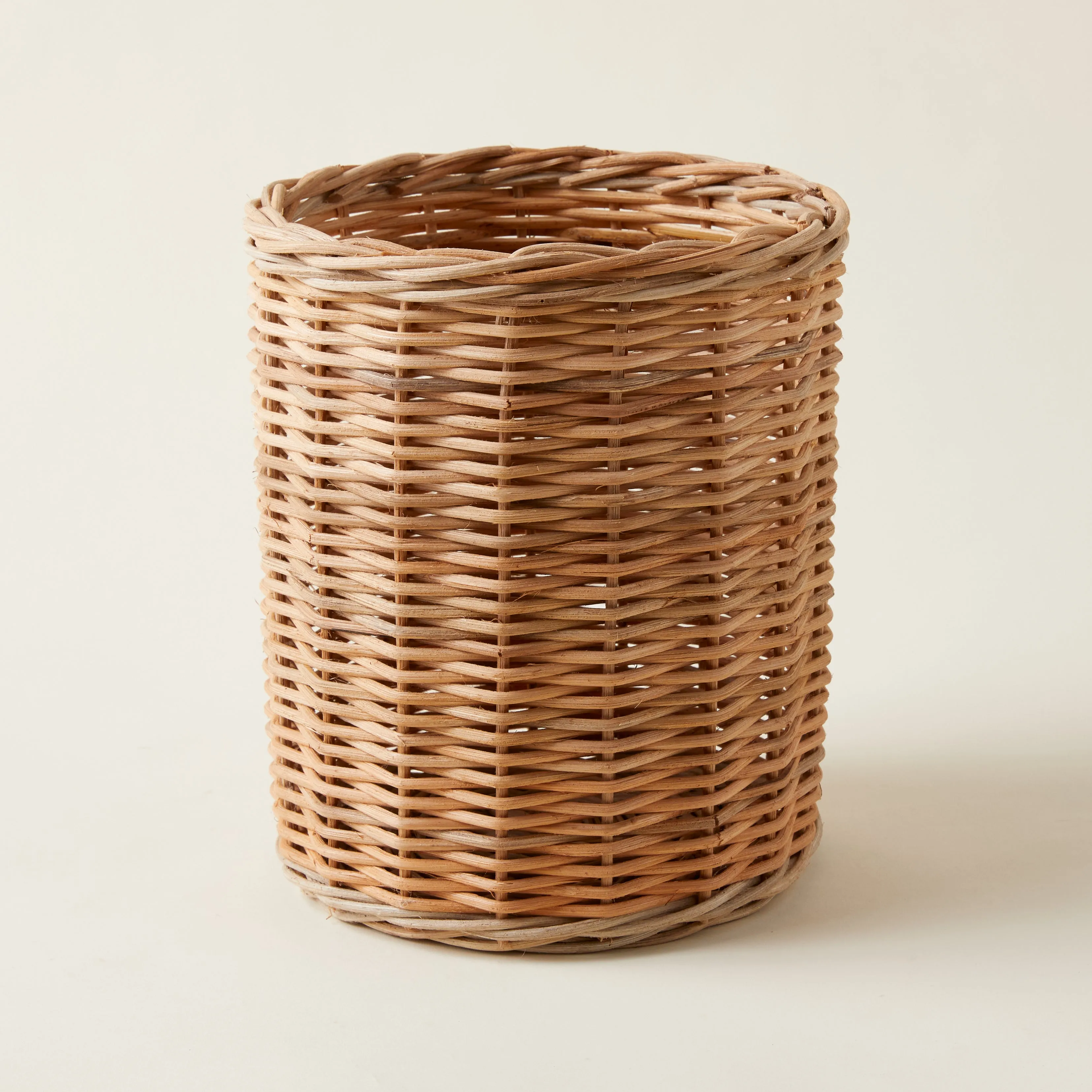 Hand-Woven Wicker Basket