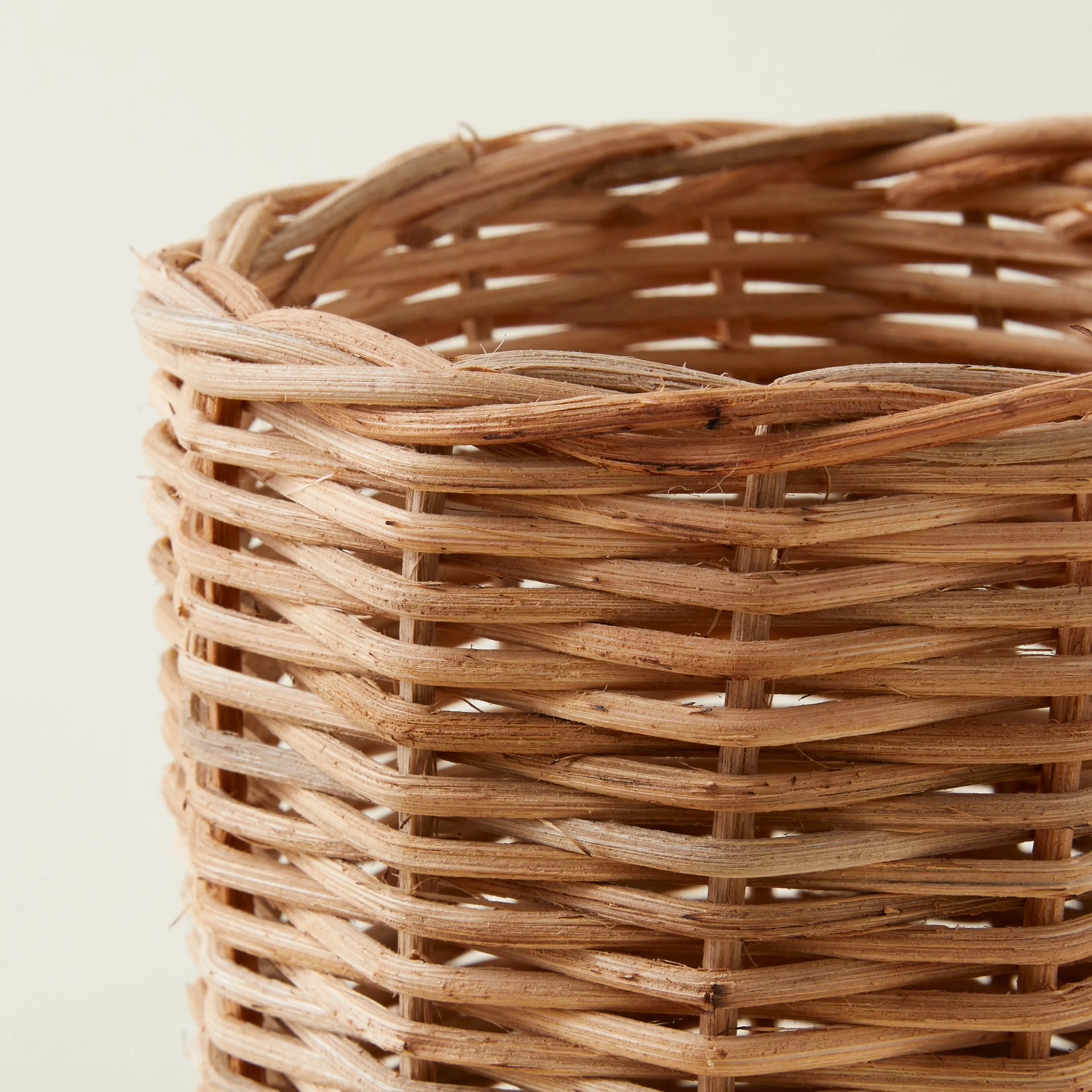 Hand-Woven Wicker Basket