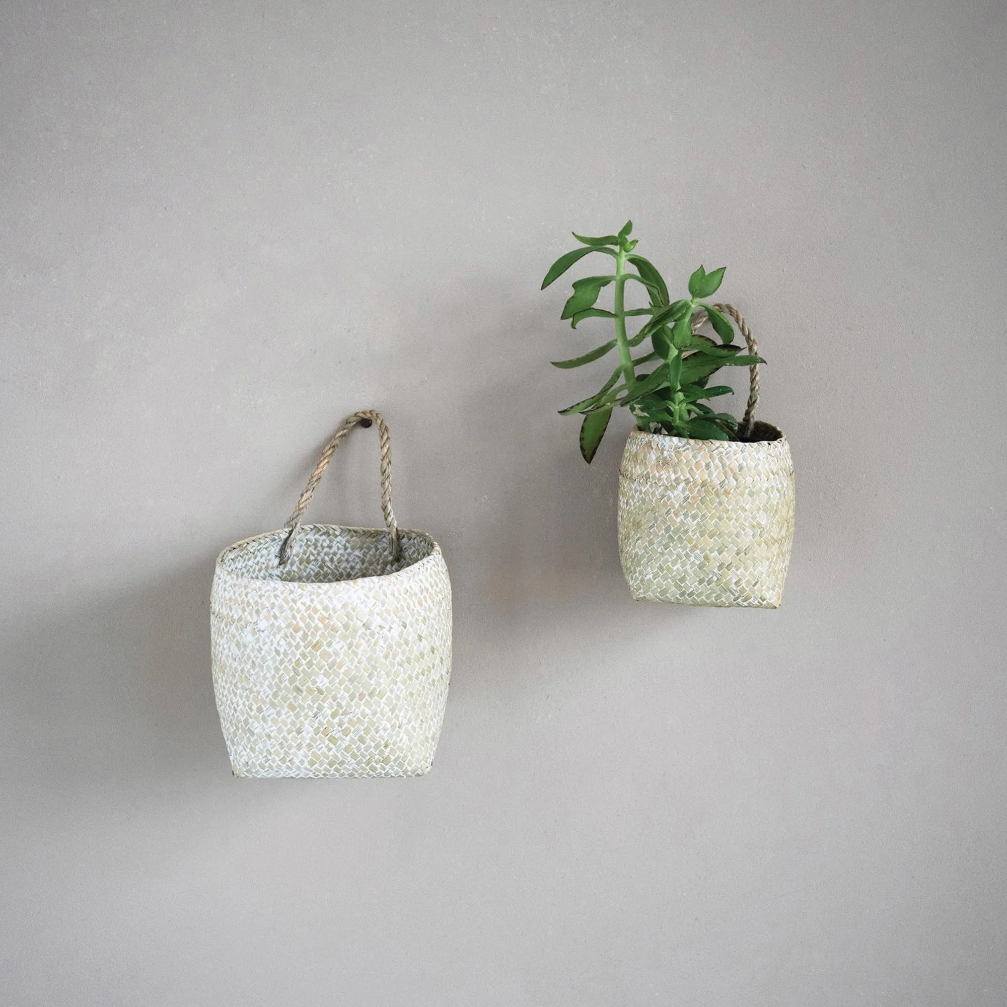 Handwoven Seagrass Baskets Set/2