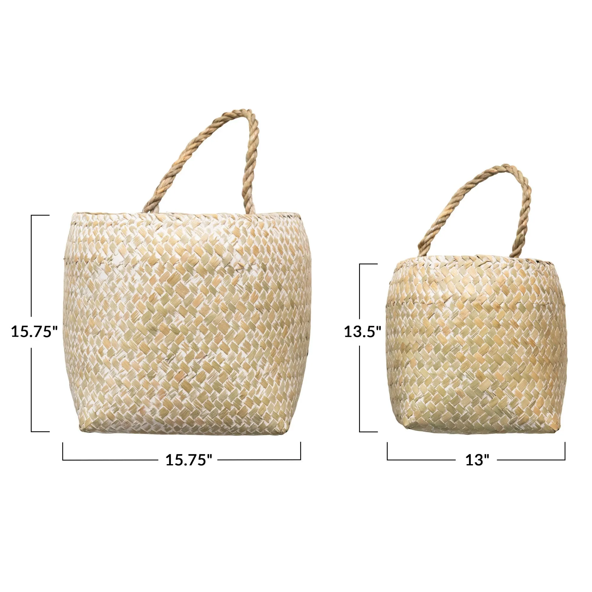 Handwoven Seagrass Baskets Set/2