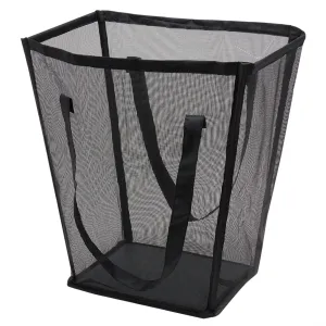 Home Basics Tapered Mesh Laundry Hamper with Handles