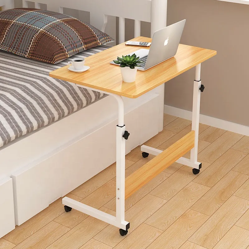 Kawachi Portable Height Adjustable Bedside Patient Tray Overbed Laptop Study Table KW10-Beige