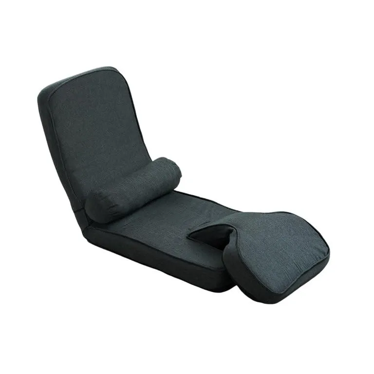 Kawachi Reclining Modern Lounge Lazy Floor Chair-KW123-Grey