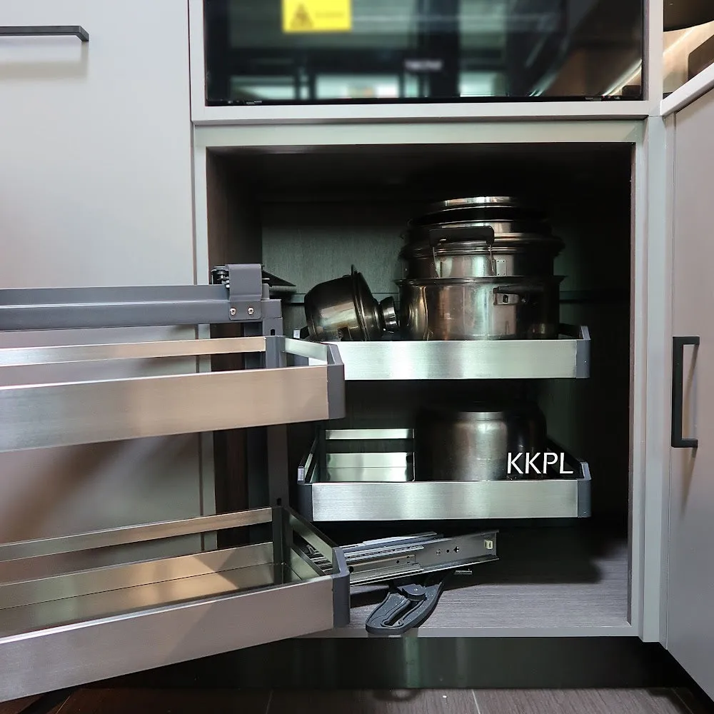 KKPL Kitchen Cabinet Space Saving Premier Stainless Steel Magic Corner