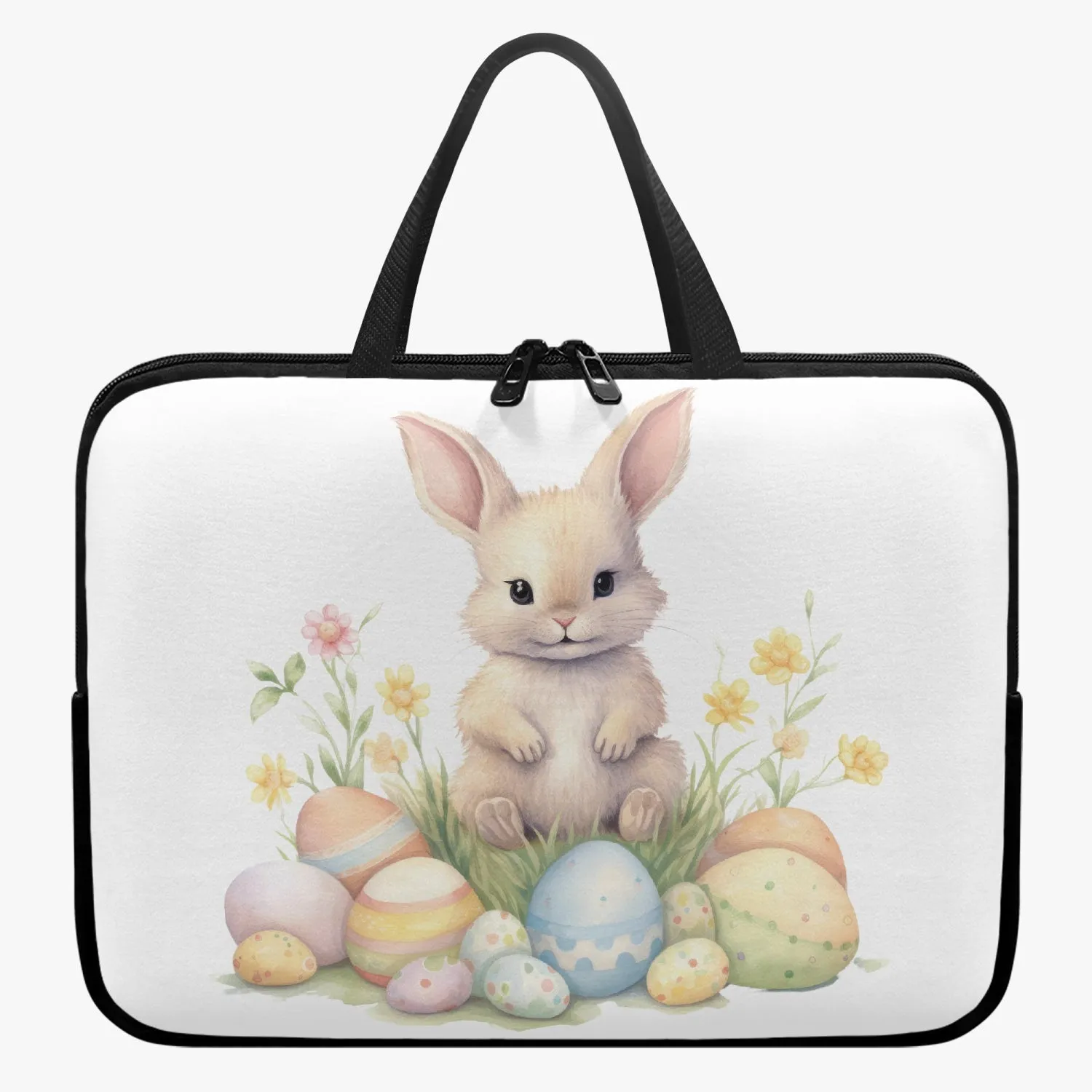 Laptop Sleeve with Handles - Easter Bunny