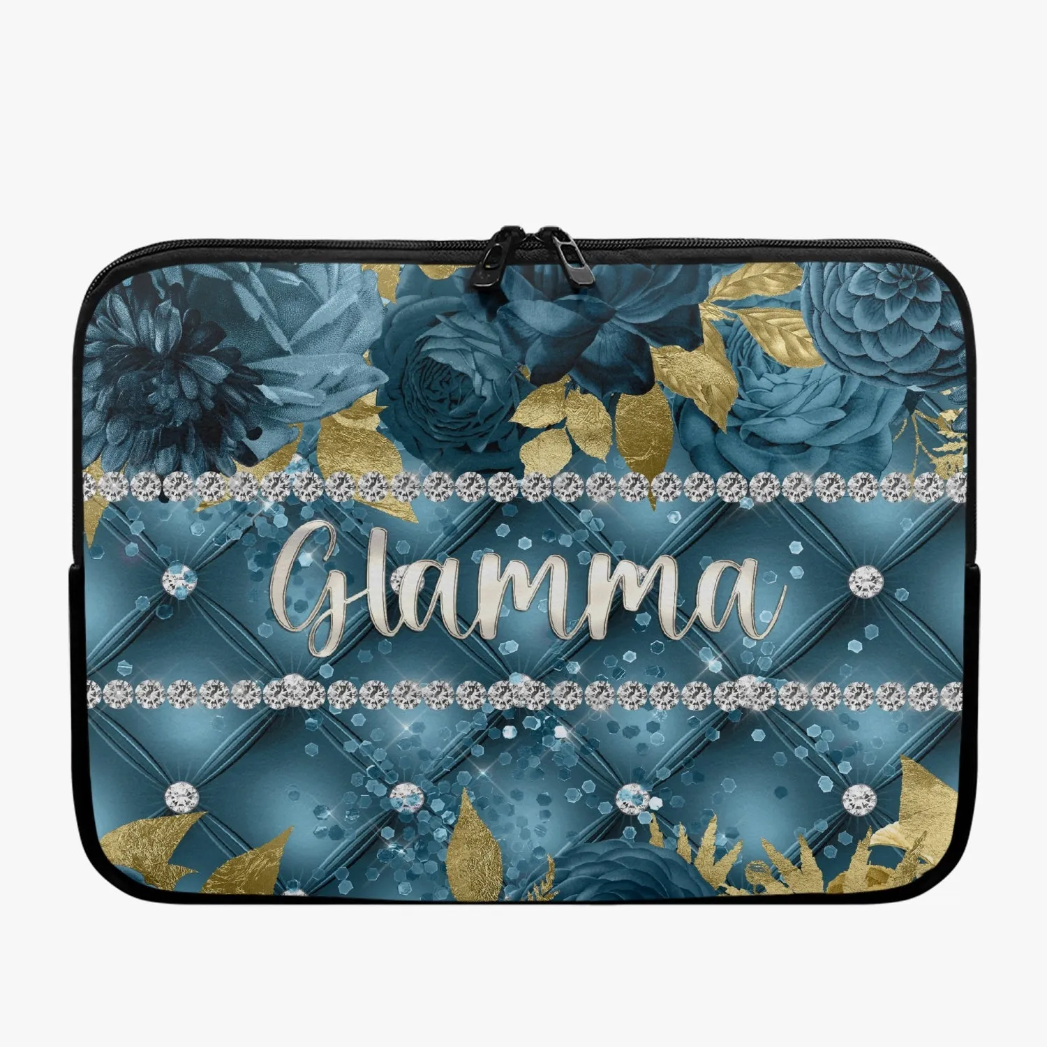 Laptop Sleeve - without handles - Teal Floral - Glamma