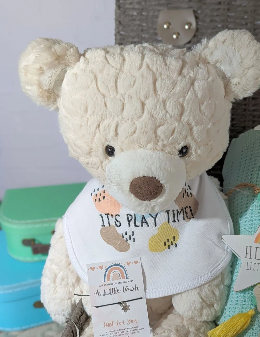 Large Teddy Bear Baby Gifts Hamper - Hello Little One