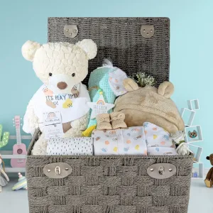 Large Teddy Bear Baby Gifts Hamper - Hello Little One