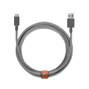 Native Union- Belt Cable  XL USB-C to USB-A - Zebra