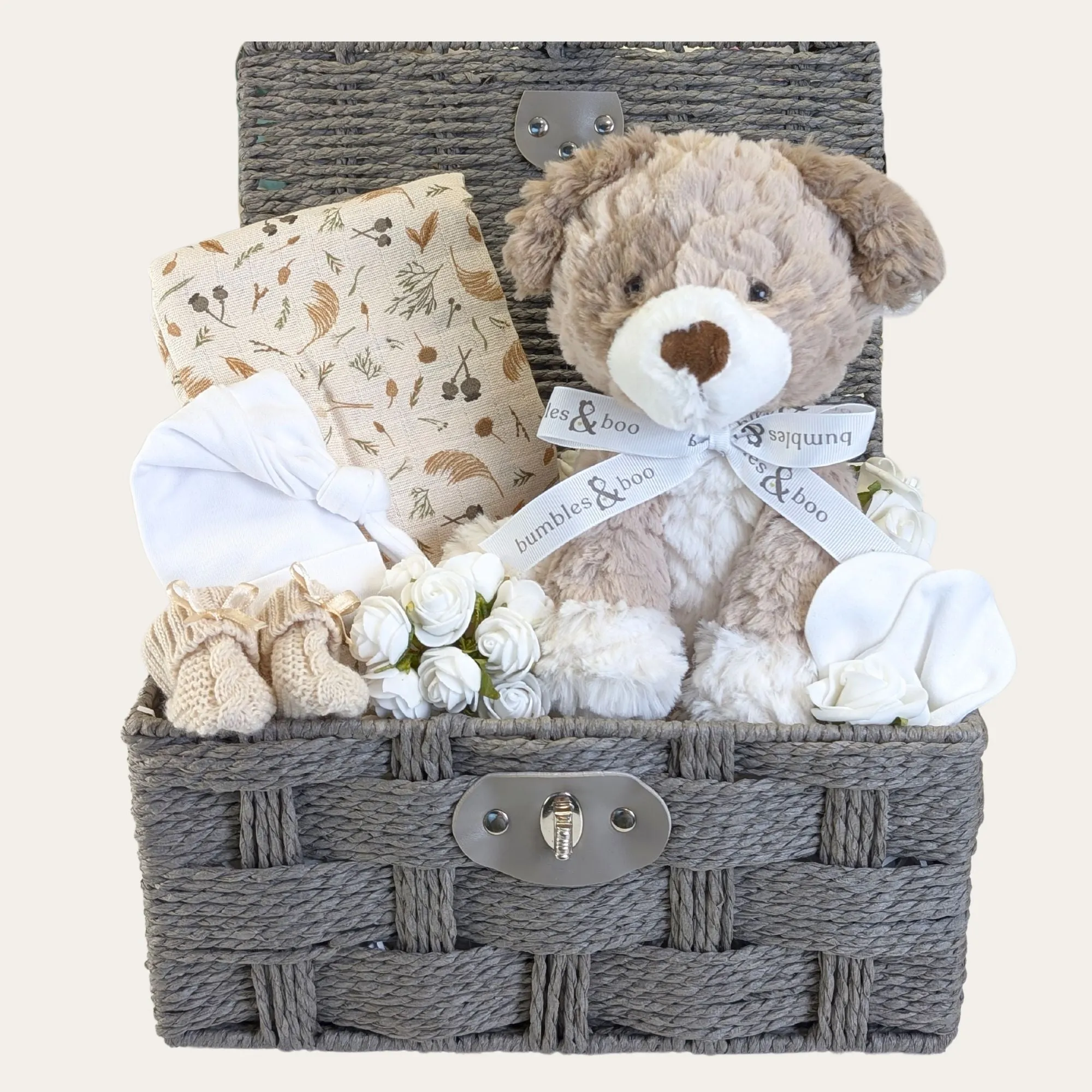 Neutral Baby Gifts Basket Perfect Little Paws