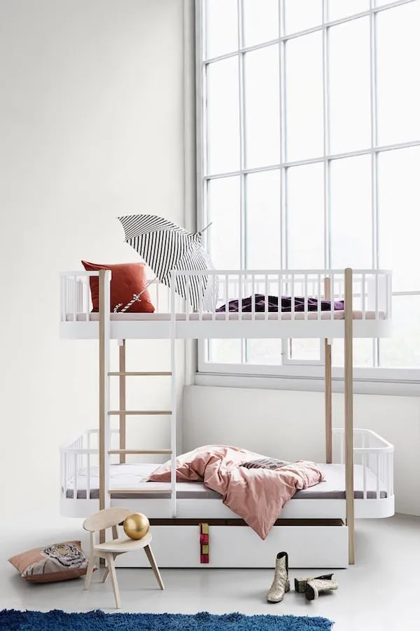 Oliver Furniture - Wood Bunk Bed in White