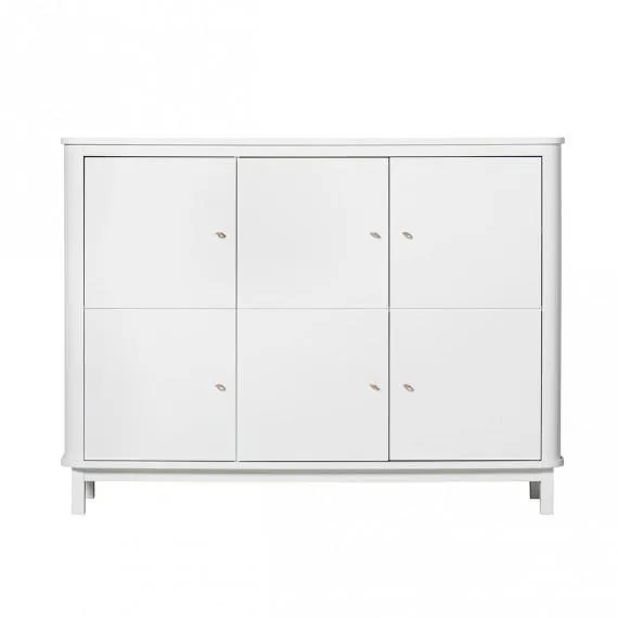 Oliver Furniture - Wood Multi Cupboard 3 Doors in White