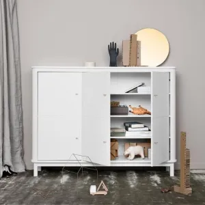 Oliver Furniture - Wood Multi Cupboard 3 Doors in White