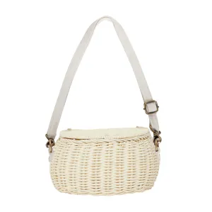 Olli Ella Mini Chari Rattan Bag - Chalk