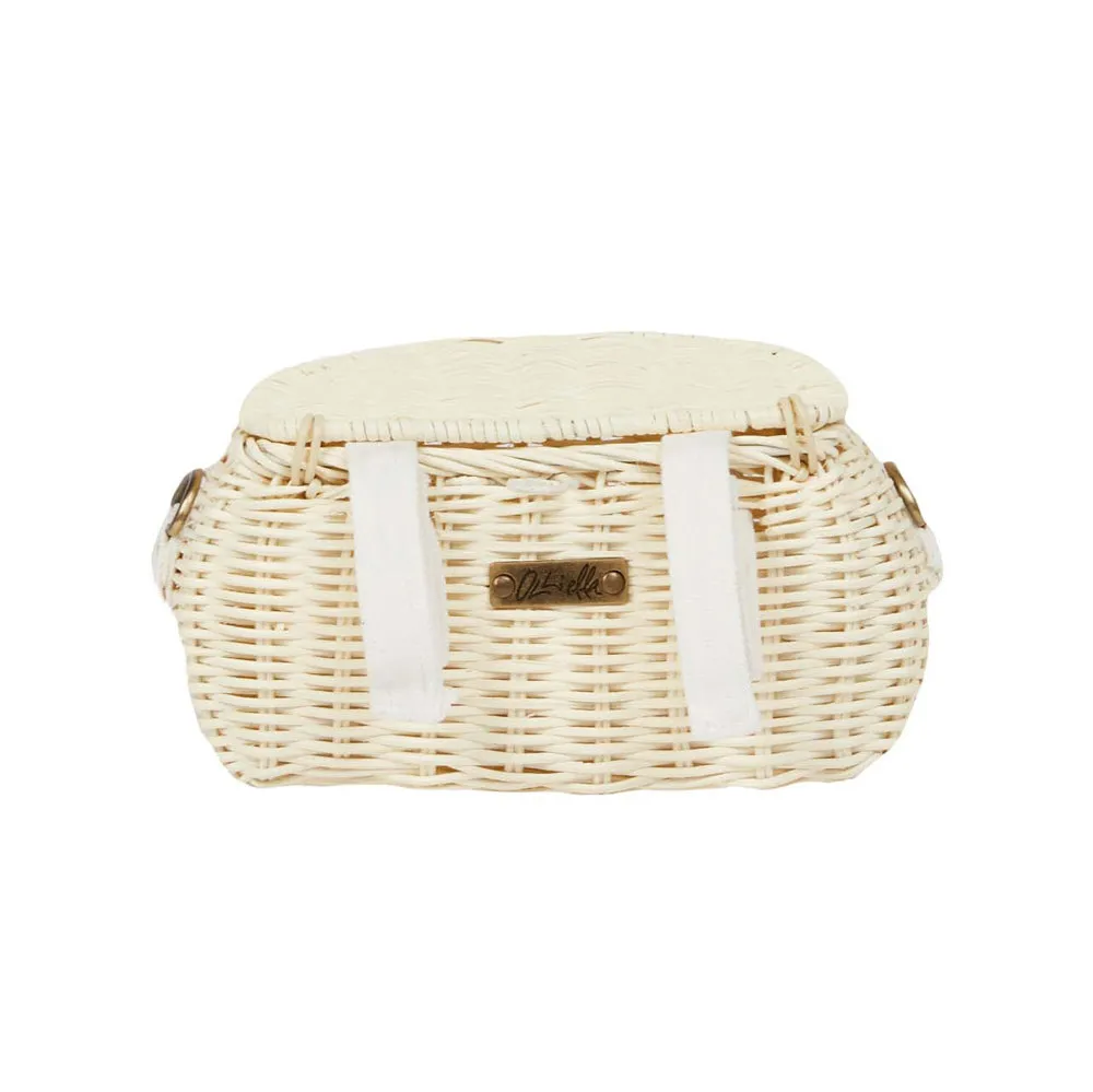 Olli Ella Mini Chari Rattan Bag - Chalk