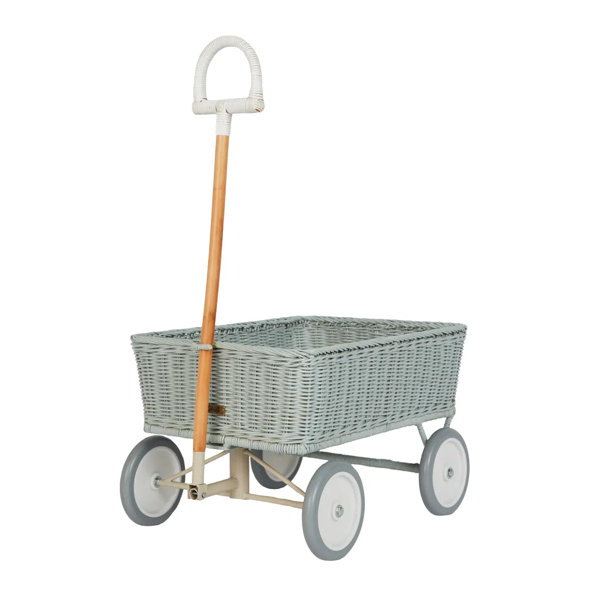 Olli Ella Rattan Wonder Wagon - Vintage Blue