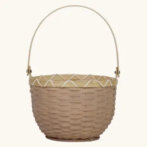 Olli Ella Small Blossom Basket - Light Grey