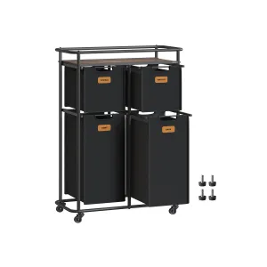 Portable Laundry Cart with Shelf