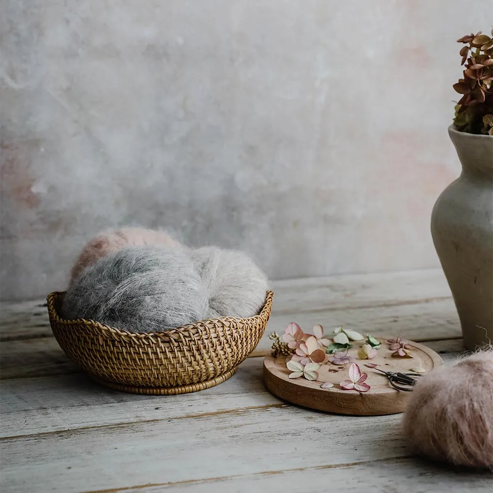 Rhode Rattan Scalloped Basket