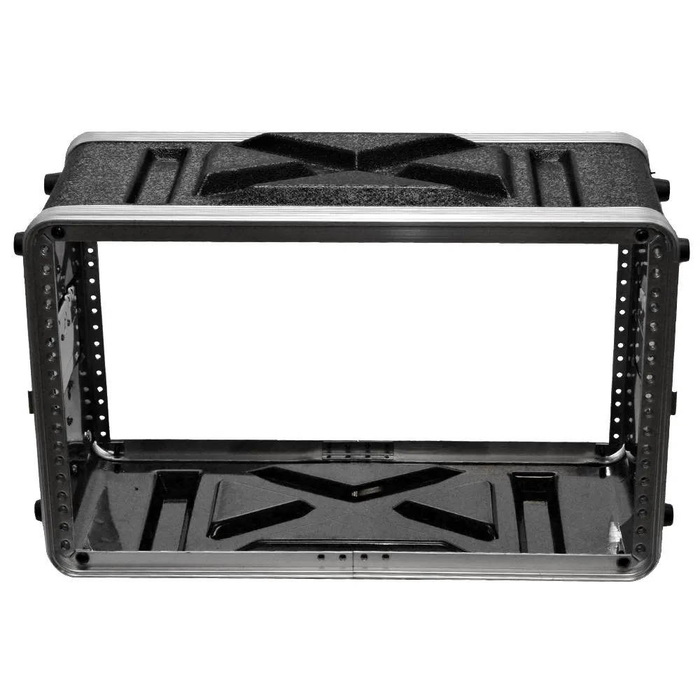 SALWR6S - Lightweight 6 Space Compact ABS Rack Case - 6U PA DJ Shallow Rack Case