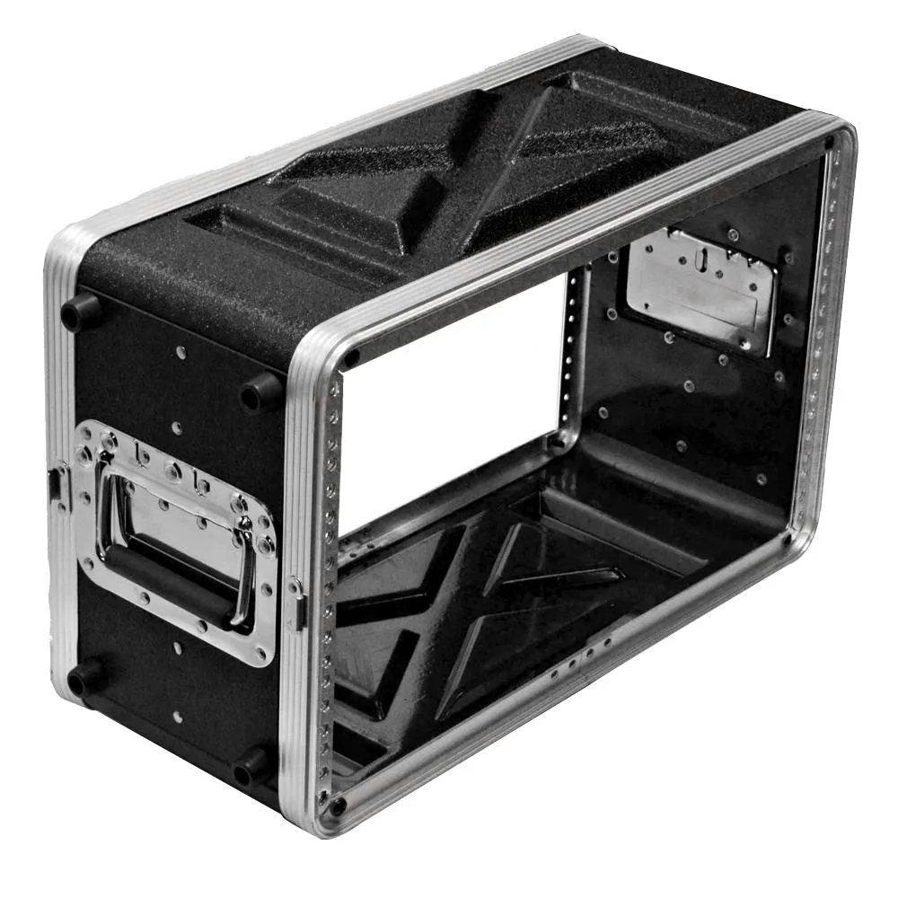 SALWR6S - Lightweight 6 Space Compact ABS Rack Case - 6U PA DJ Shallow Rack Case