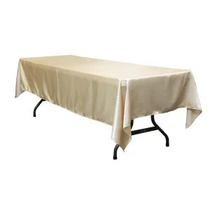 Satin Rectangular 60"x120" Tablecloth - Champagne