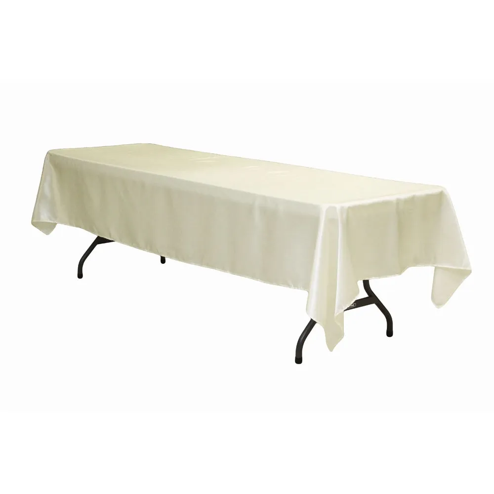 Satin Rectangular 60"x120" Tablecloth - Ivory