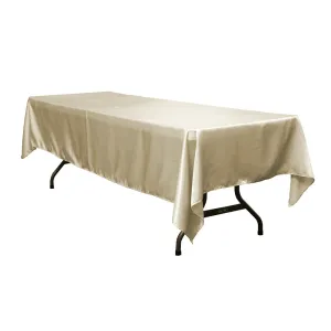 Satin Rectangular 60"x120" Tablecloth - Taupe