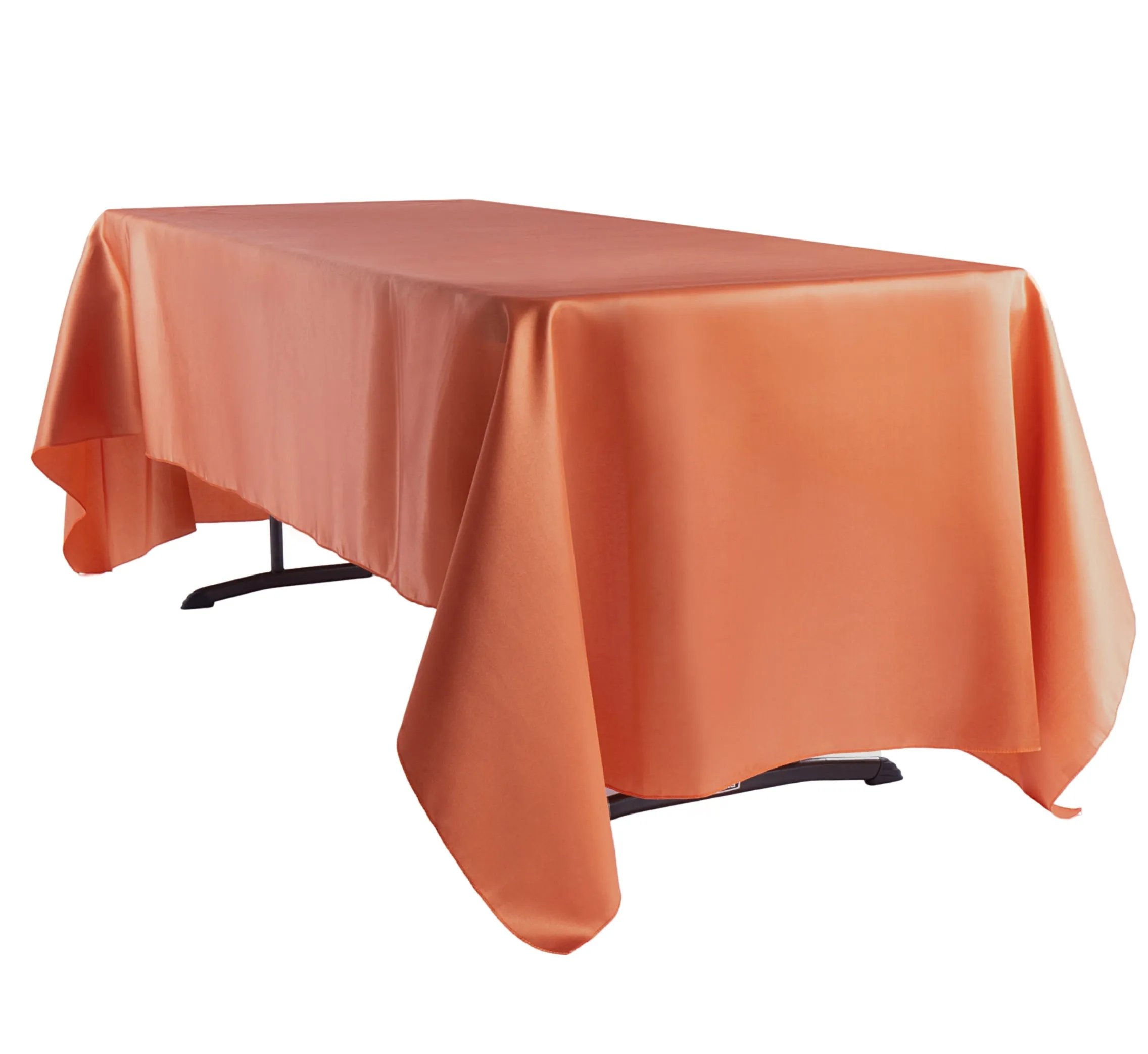 Satin Rectangular 60"x120" Tablecloth - Terracotta