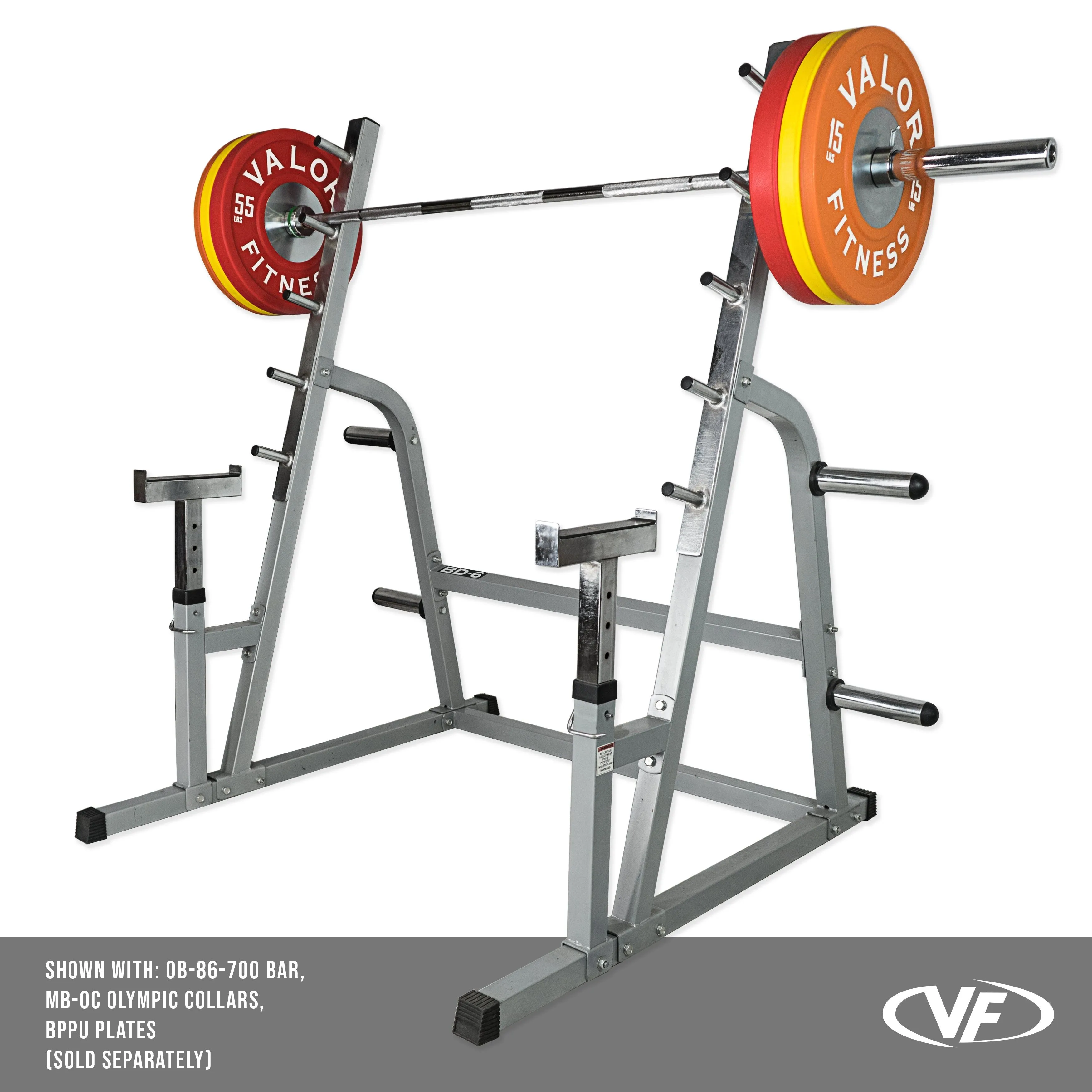 Squat - Bench Press Combo Rack w/ Plate Storage