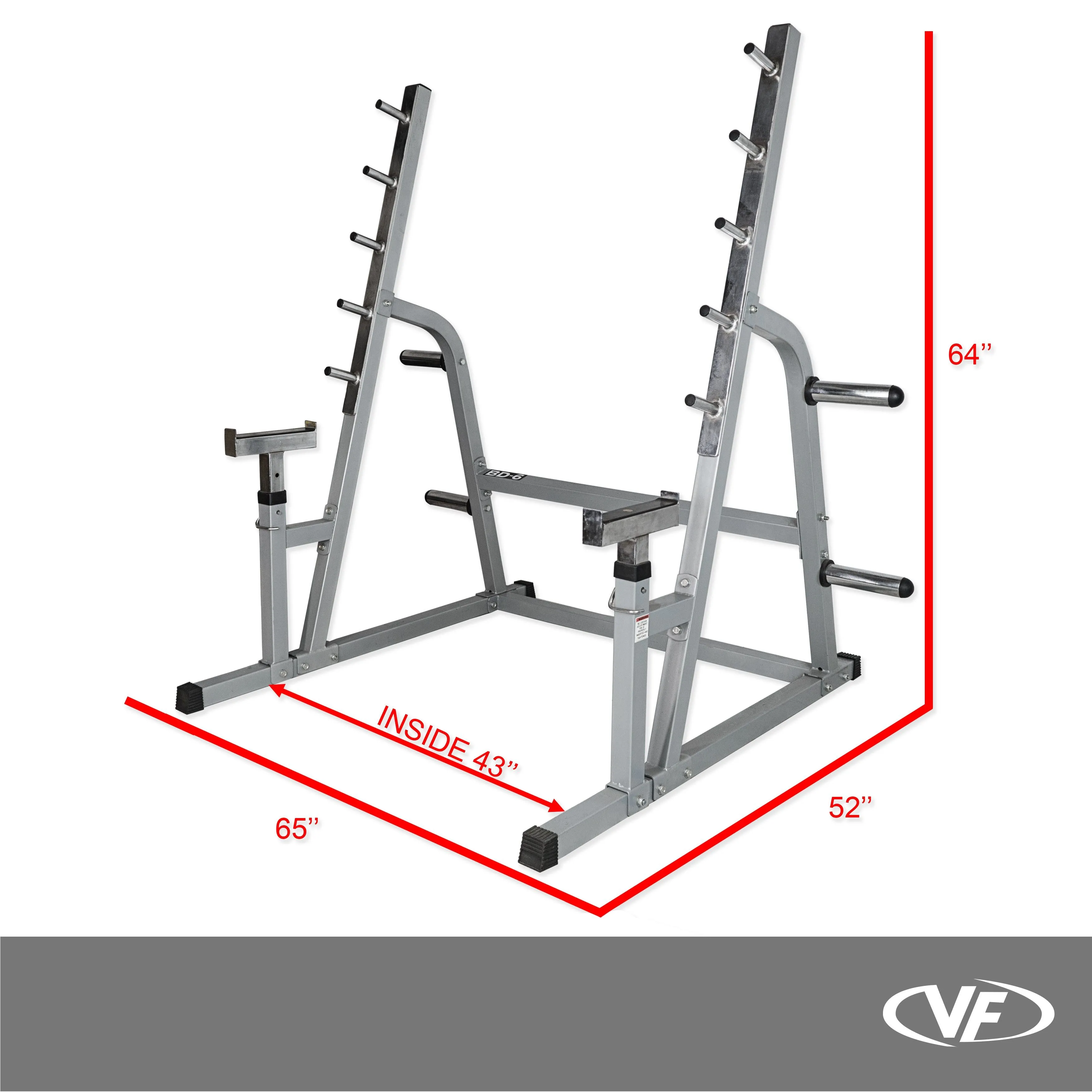 Squat - Bench Press Combo Rack w/ Plate Storage