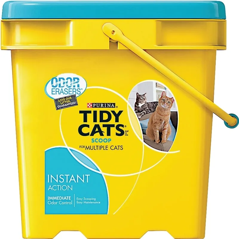 Tidy Cats Instant Action 7023010785 Cat Litter, 35 lb Capacity, Gray/Tan, Granular Jug :EA: QUANTITY: 1