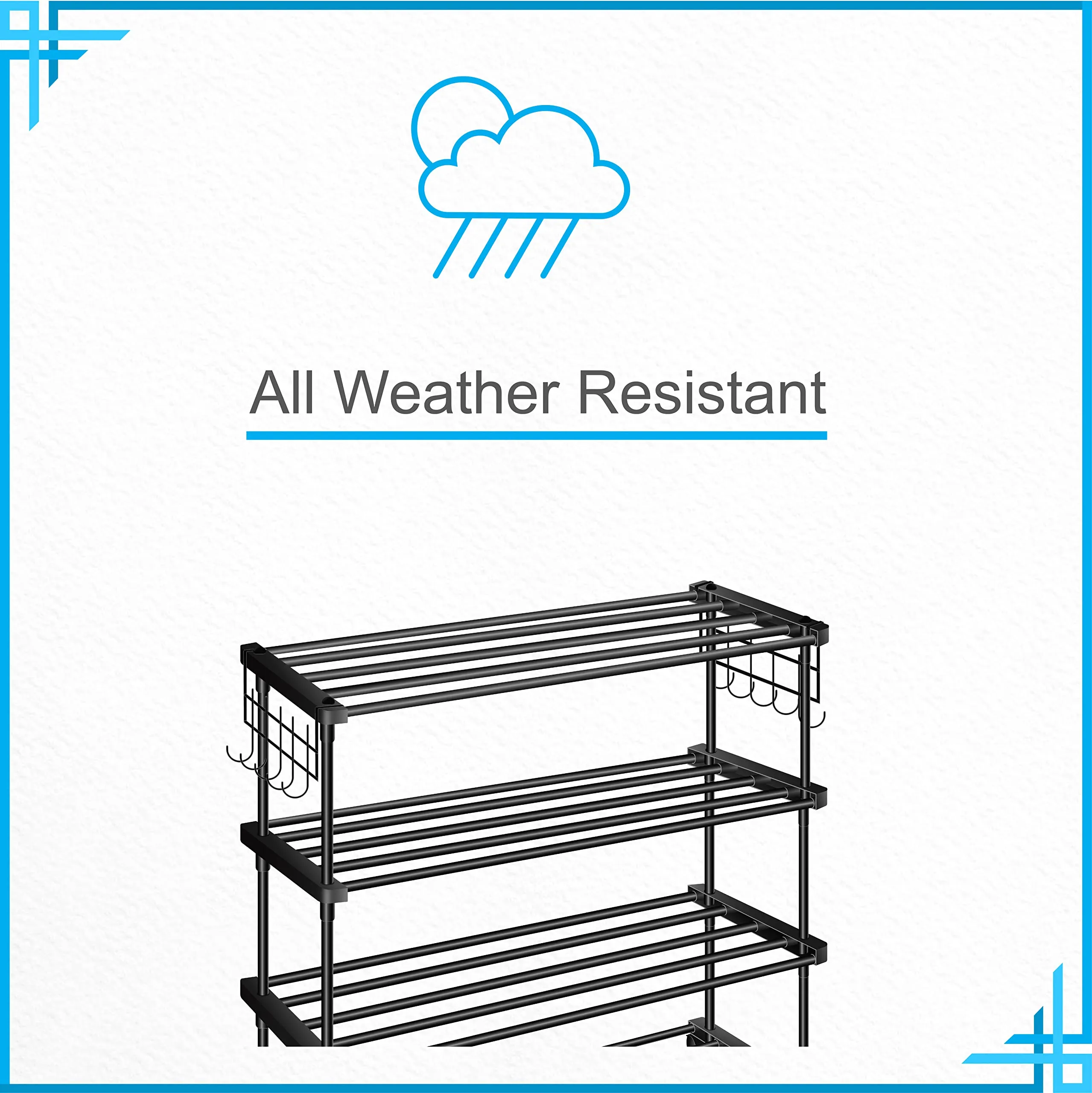 TNT THE NEXT TREND Sturdy Premium Multipurpose Steel Shoe/chappal/Book/Clothes Rack/Stand/For Home (5 Shelves, Metal)