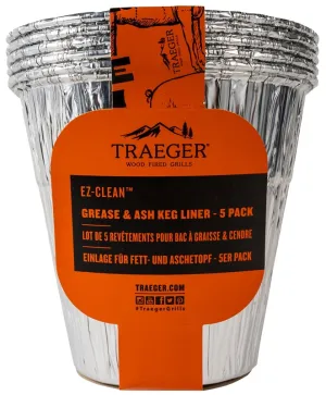 Traeger EZ-Clean BAC608 Liners, 6.3 in L, 6.3 in W, Aluminum :PK 5: QUANTITY: 1